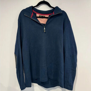 Banana republic blue quarter zip sweater